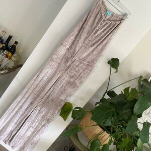 MELISSA ODABASH bandeau jumpsuit velour terry cloth S